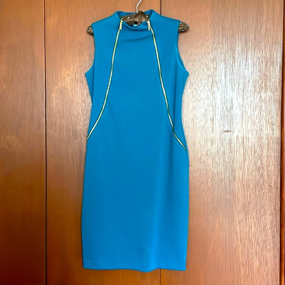 Teal business dress